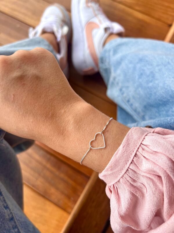 Pulseira Coração Vaz. (Mod4)