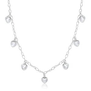 Choker Corações Em Zircônia