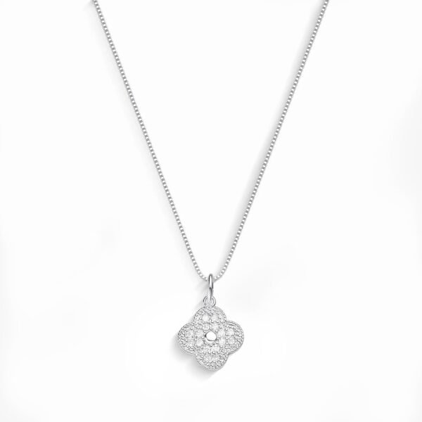 Colar Pingt. Trevo Cravej.  (Inspiração Van Cleef & Arpels)