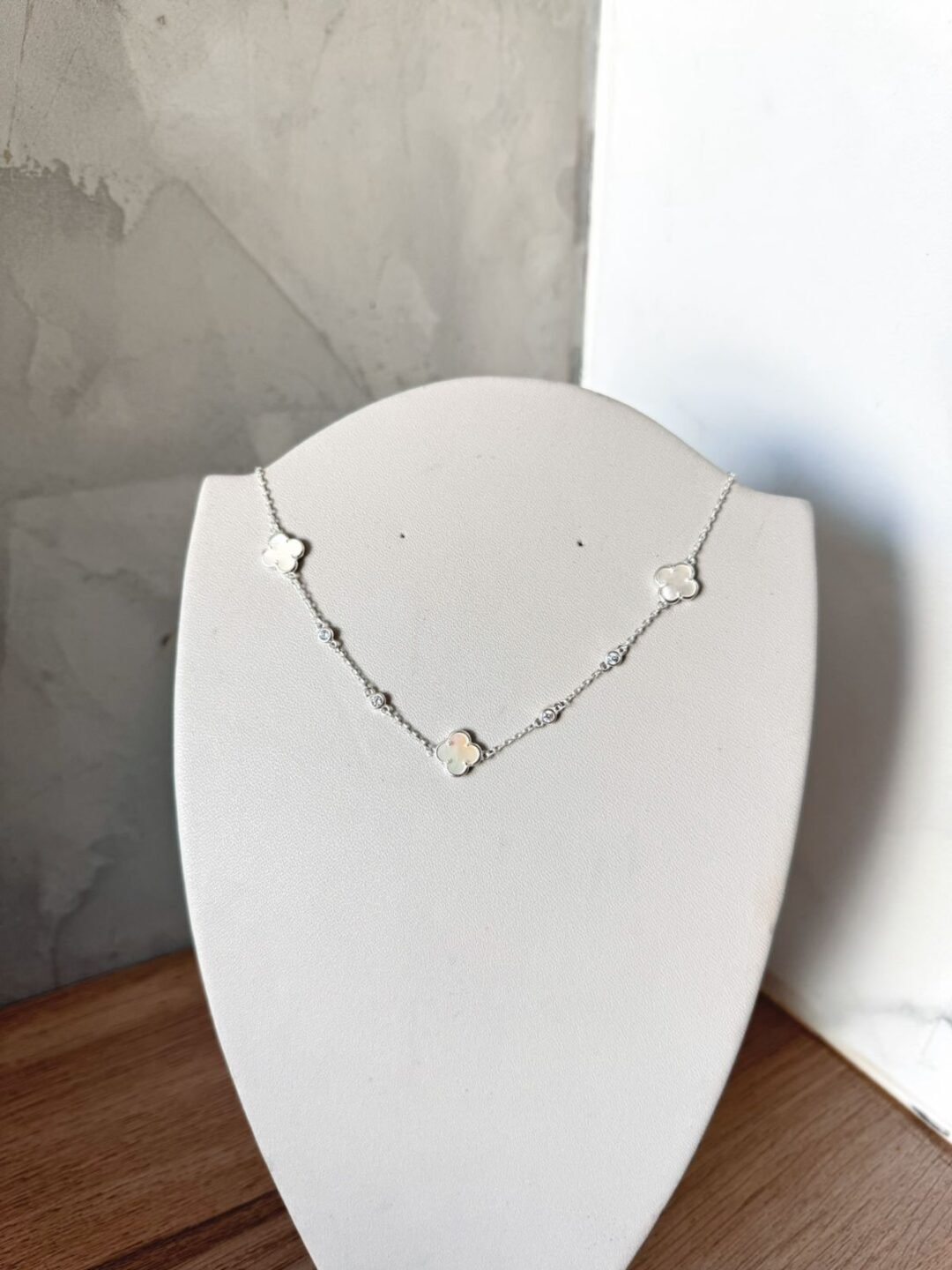 Choker Pedra Madrepérola C/ Zircônia (Inspiração Van Cleef & Arpels) Dupla Face - Imagem 2