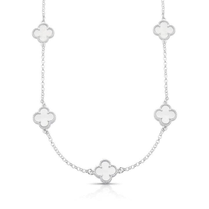 Choker 5 Trevos c/ Madrepérola  Natural