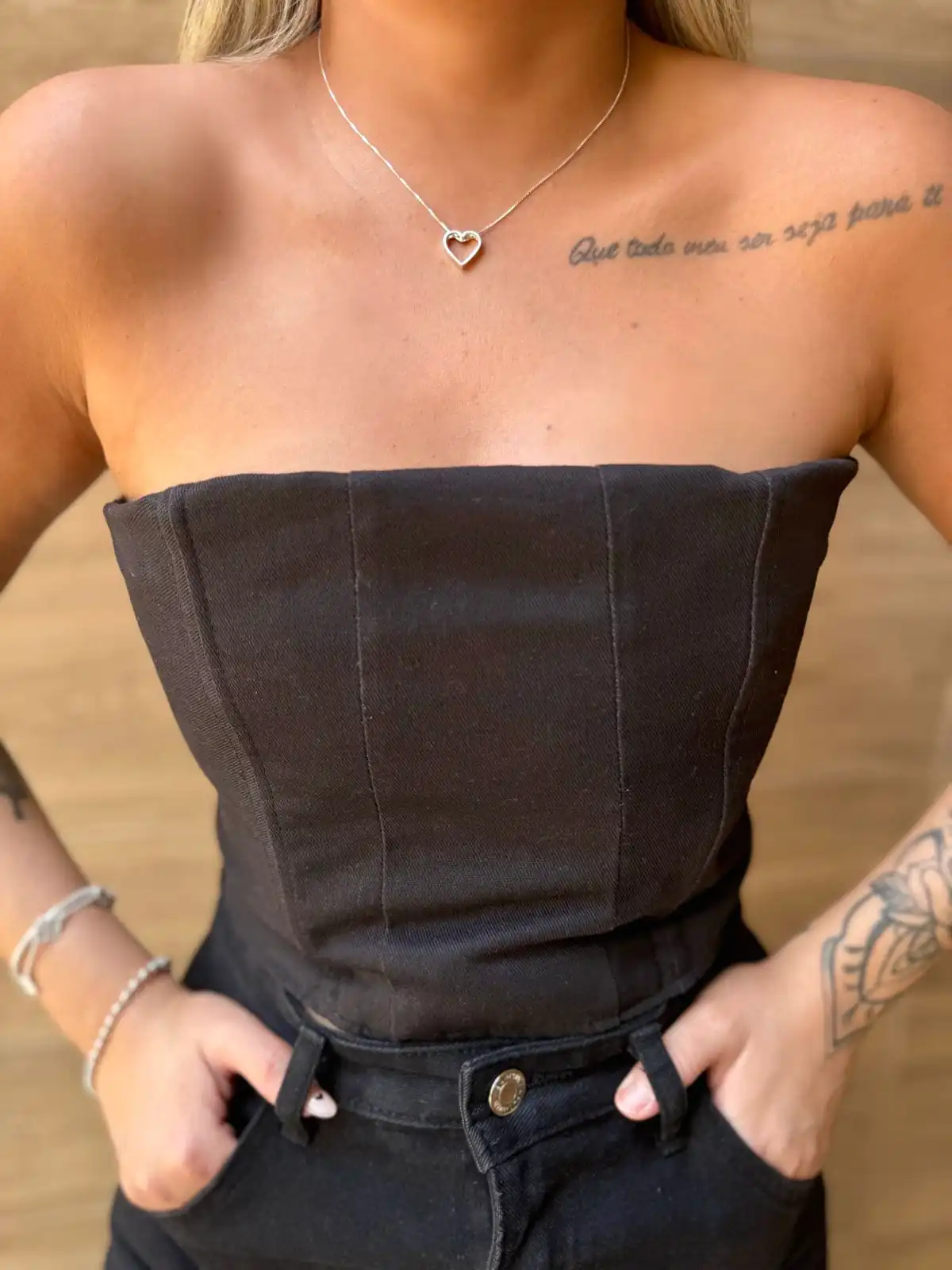 Colar Coração Passante - Imagem 2