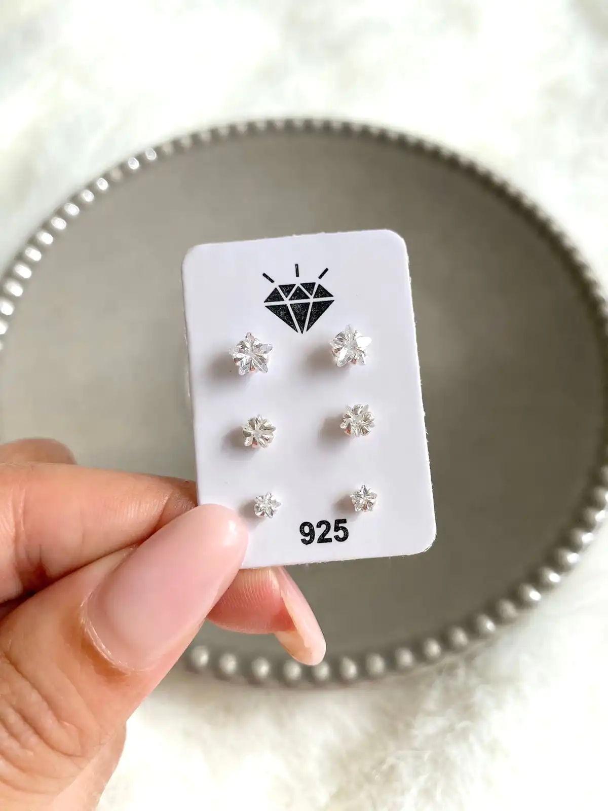 Trio de Brinco Estrela em Zircônias