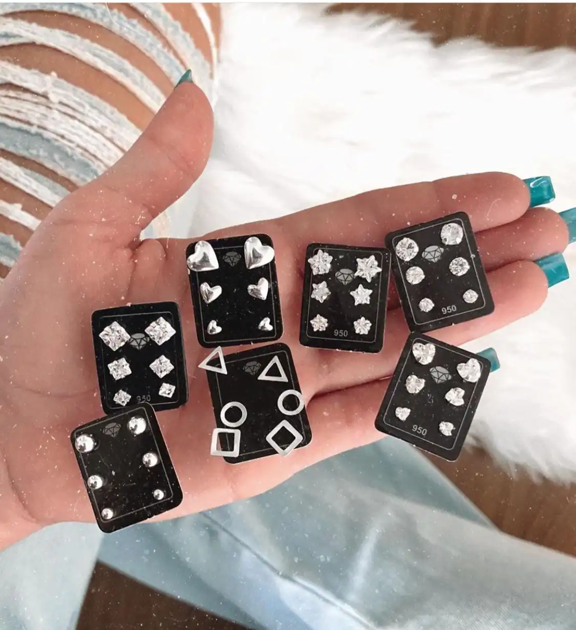 Trio de Brinco Estrela em Zircônias - Imagem 2