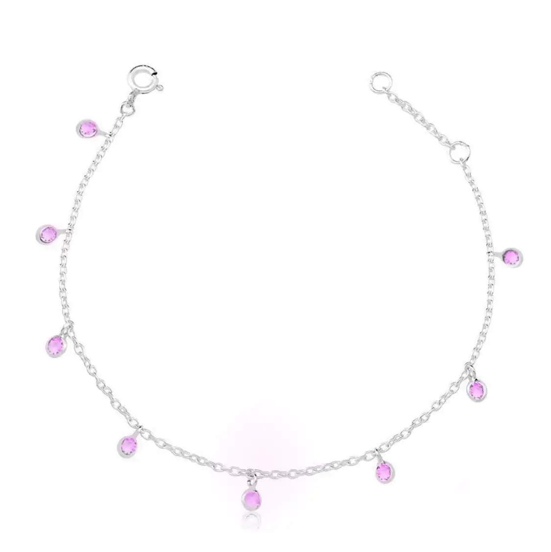 Pulseira Zircônias Penduradas (Várias Cores) - Imagem 4