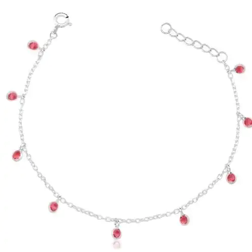 Pulseira Zircônias Penduradas (Várias Cores) - Imagem 5