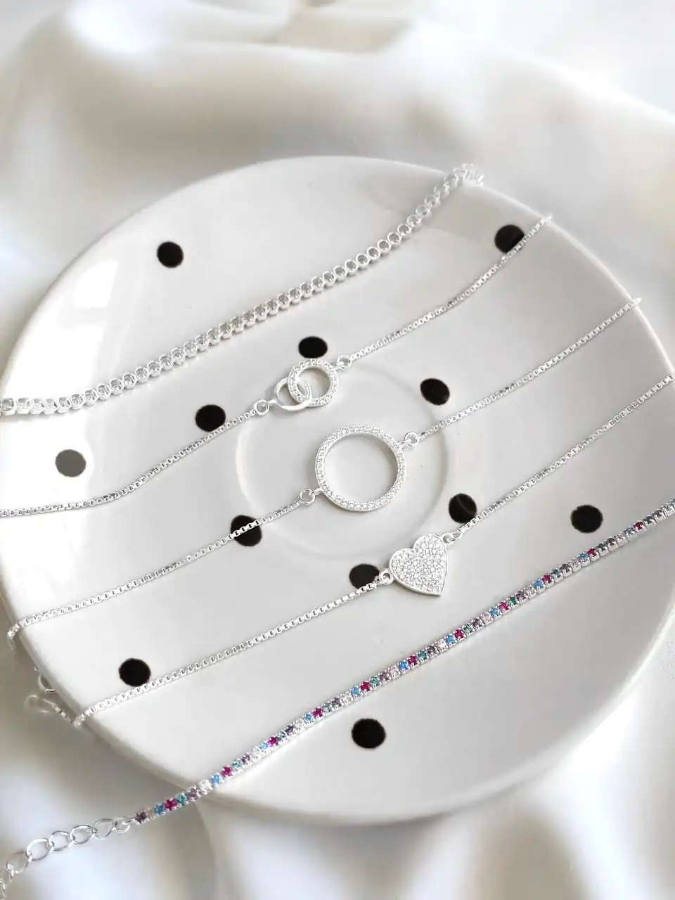 Pulseira Coração Cheio Cravej. - Imagem 2