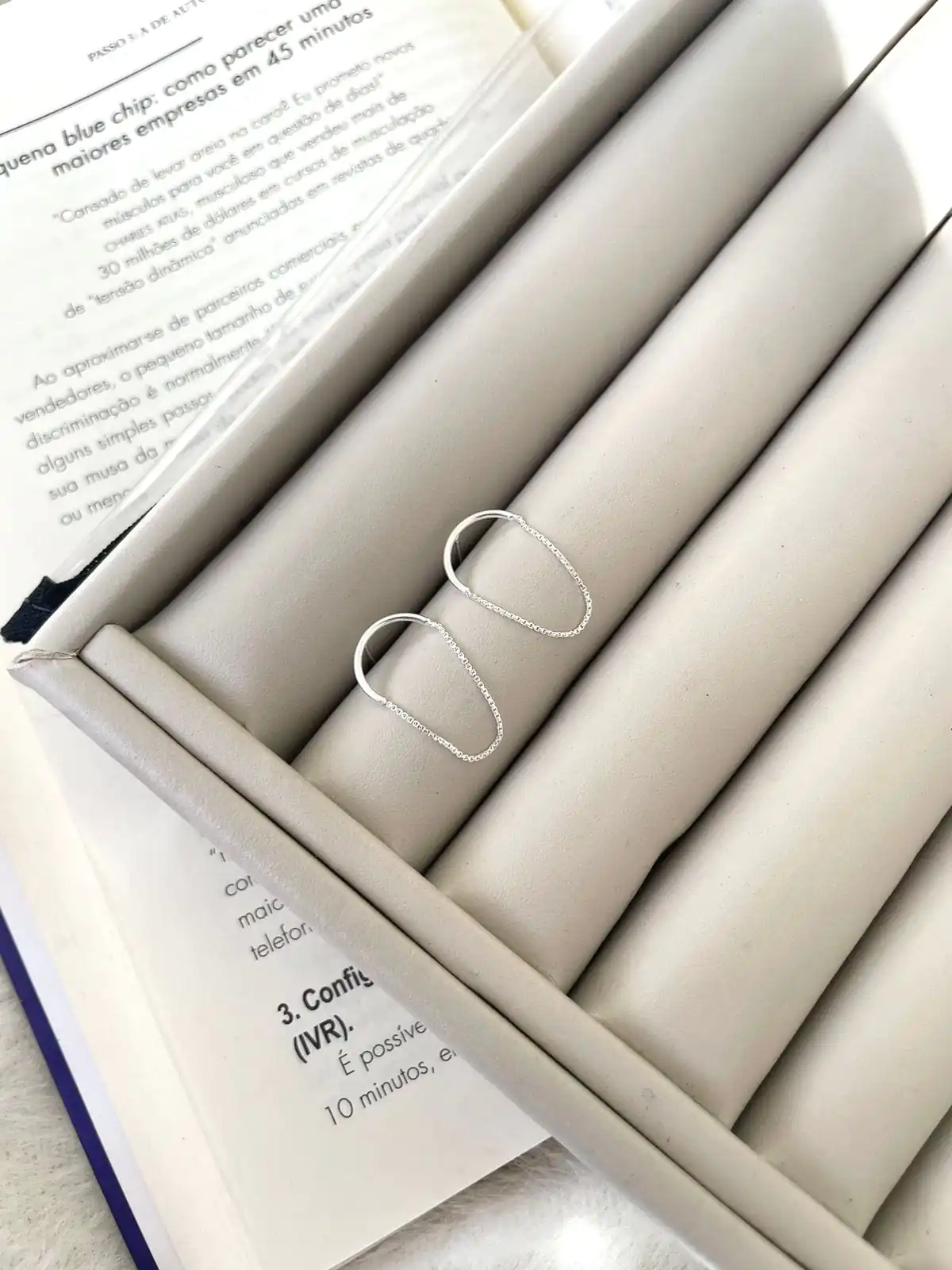 Brinco Meio Círculo C/ Corrente - Imagem 2