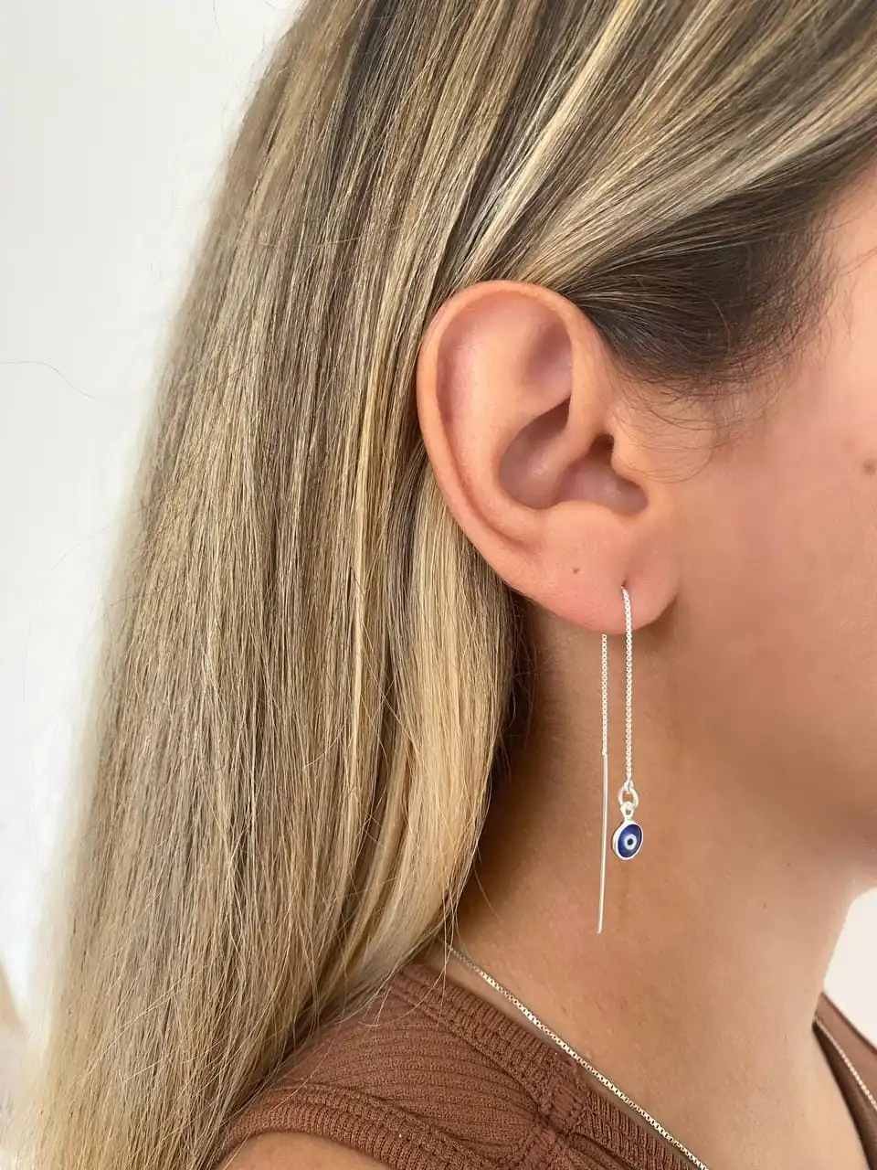 Brinco Longo Olho Grego