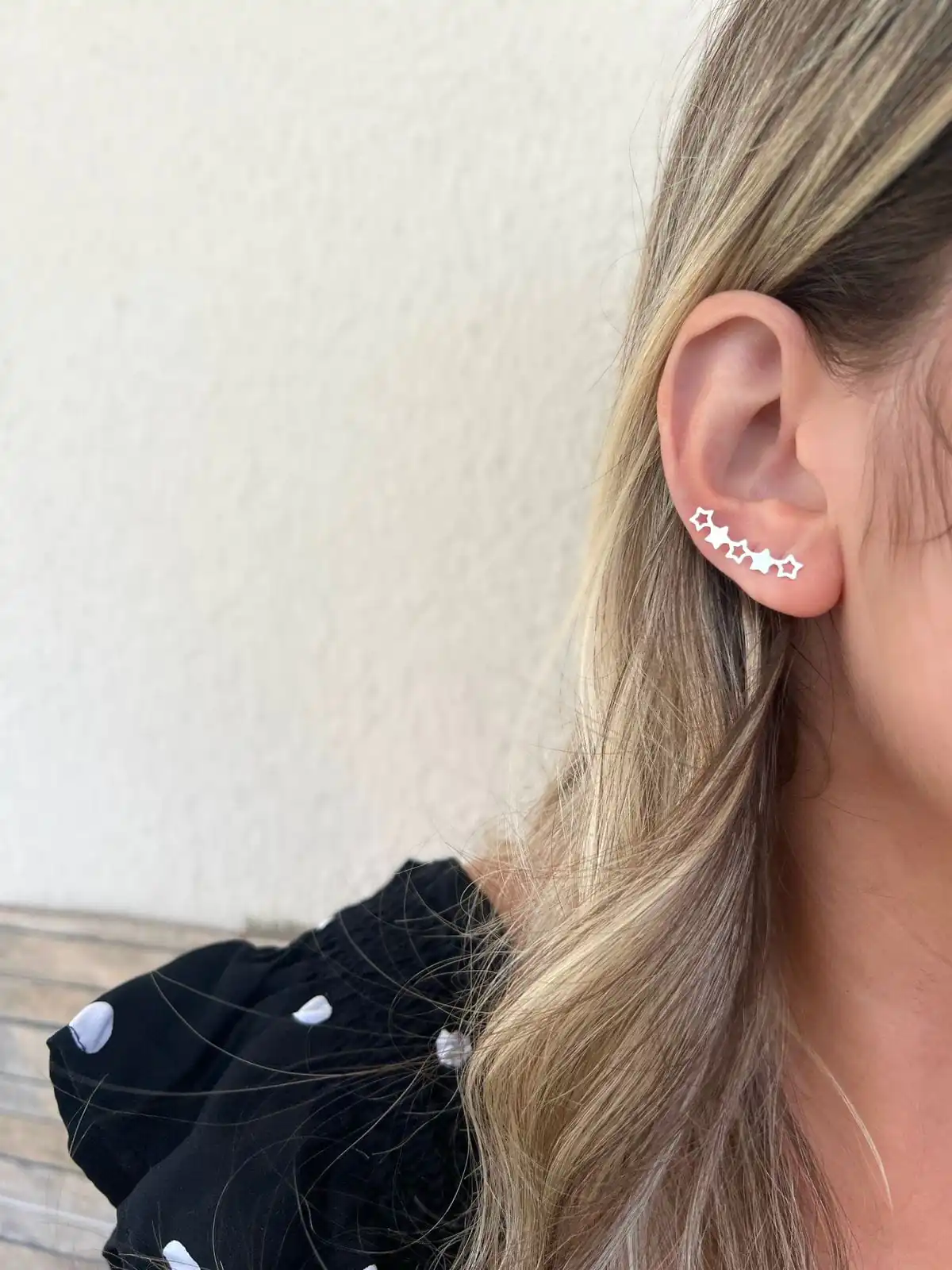 Ear Cuff Estrelas Intercaladas - Imagem 2