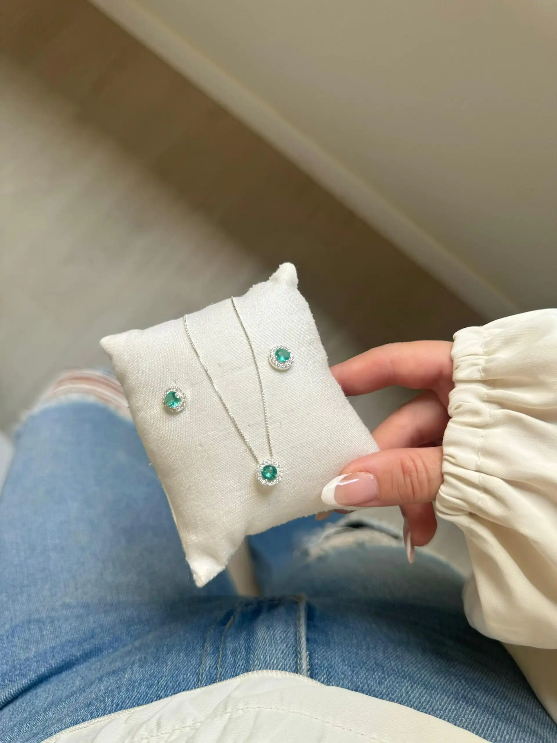 Conjunto Zircônia Redonda Cravej. - Imagem 2