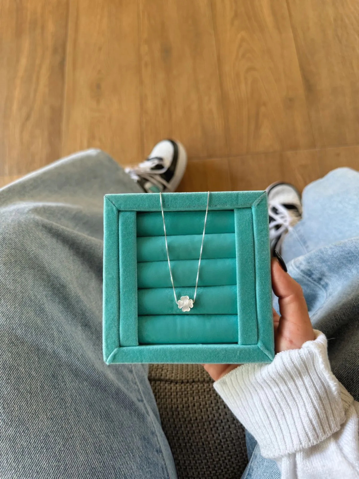 Colar Trevo Madrepérola