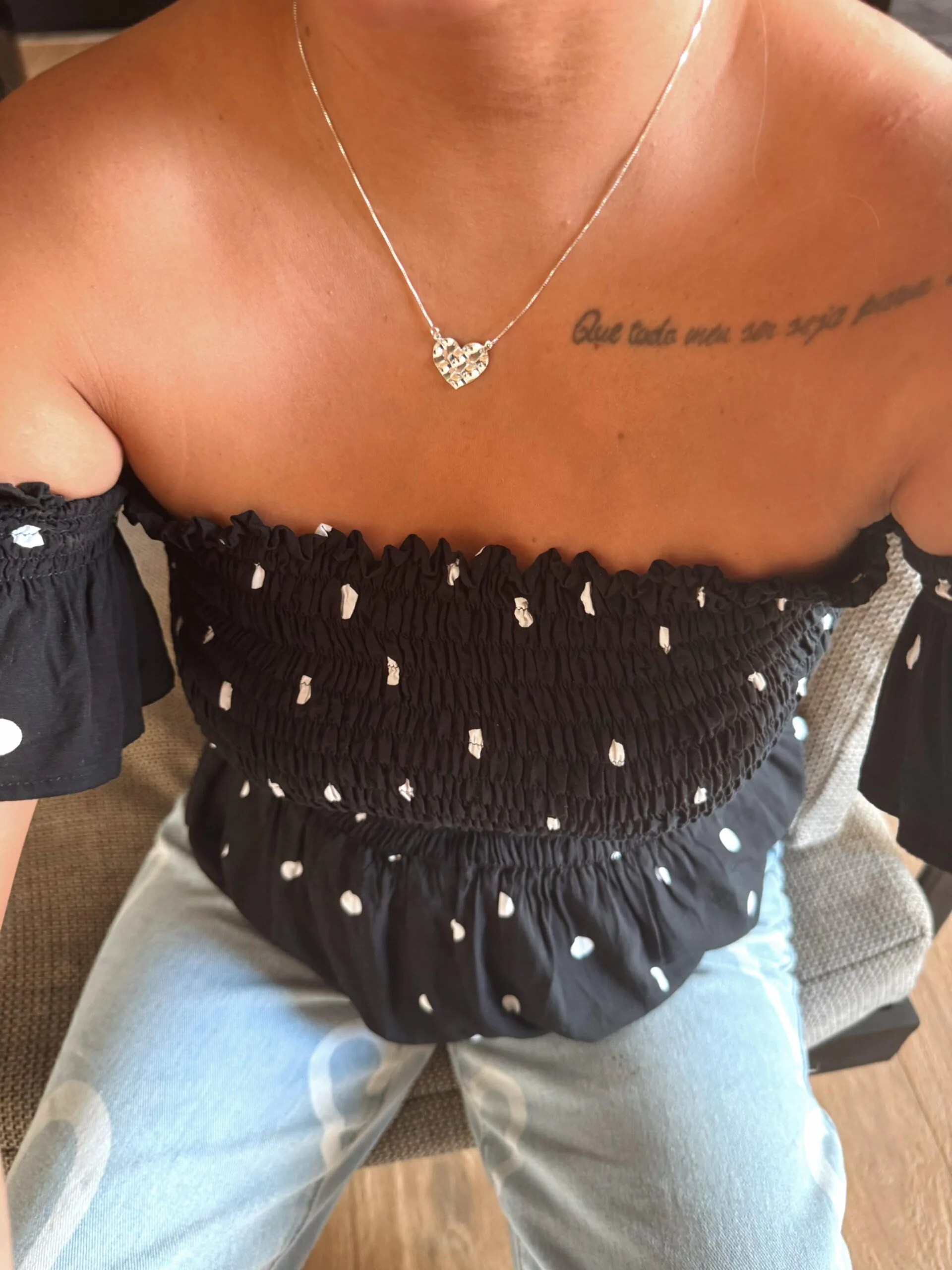 Colar Coração Amassadinho - Imagem 2