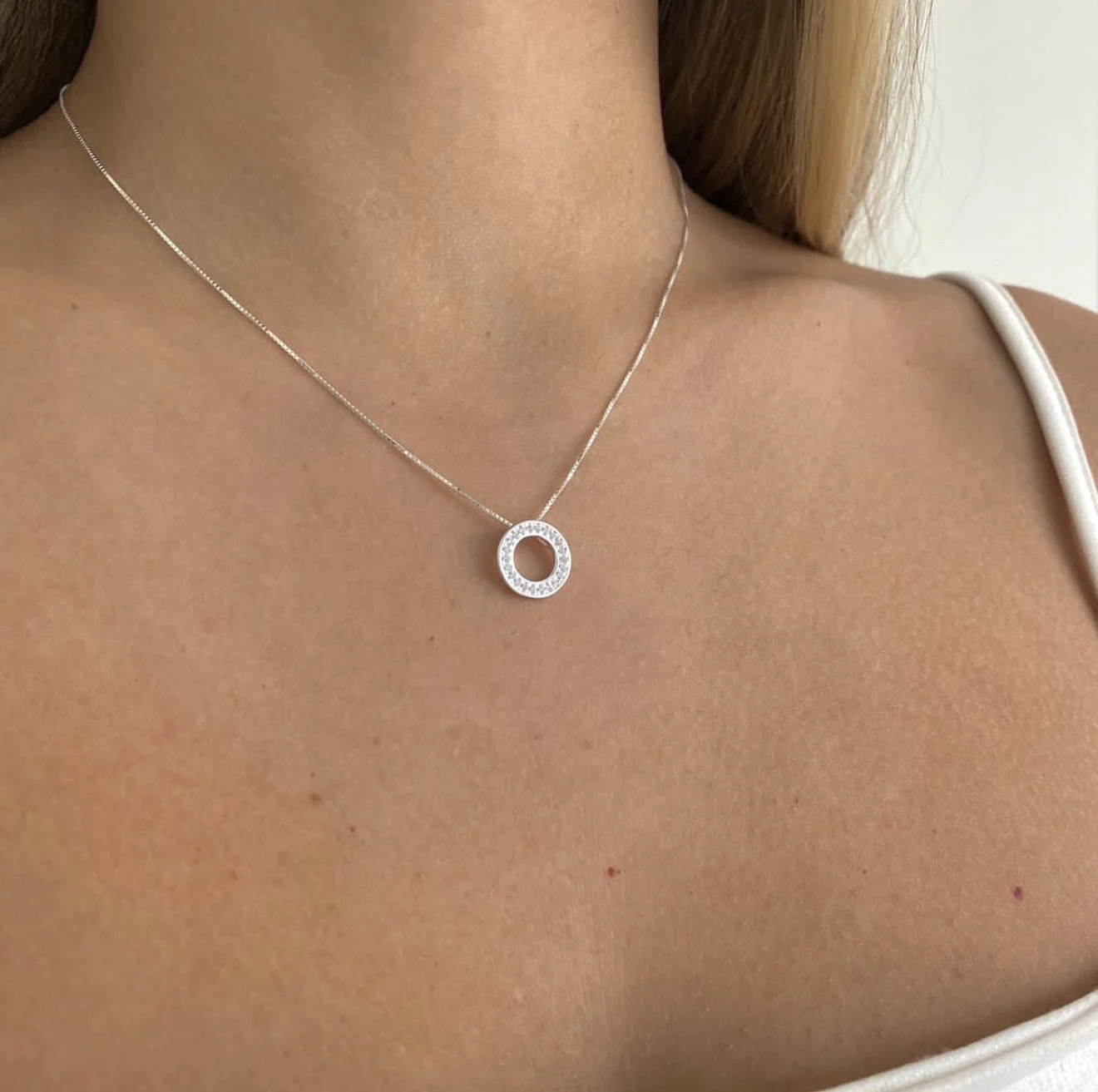 Colar Pingt. Círculo Cravej. (Inspiração Pandora) - Imagem 3