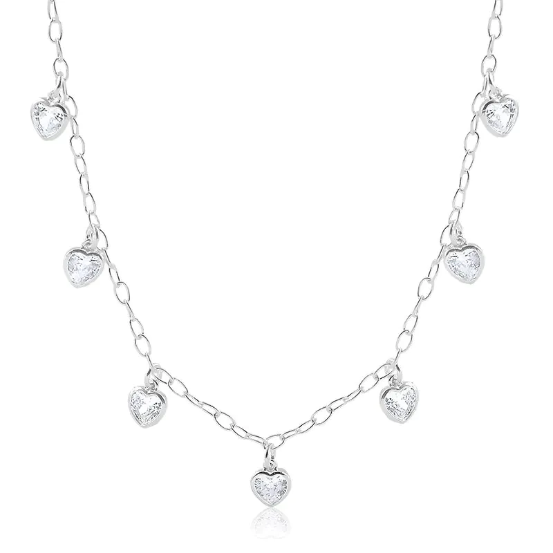 Choker Corações Em Zircônia