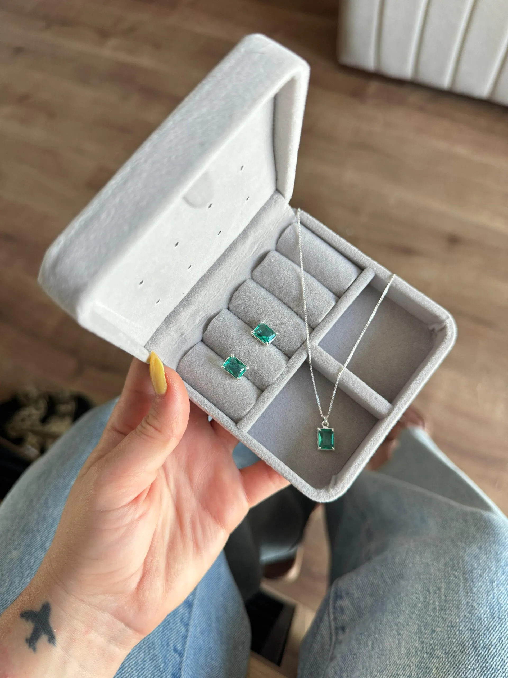 Conjunto Em Zircônia Quadrada - Imagem 2