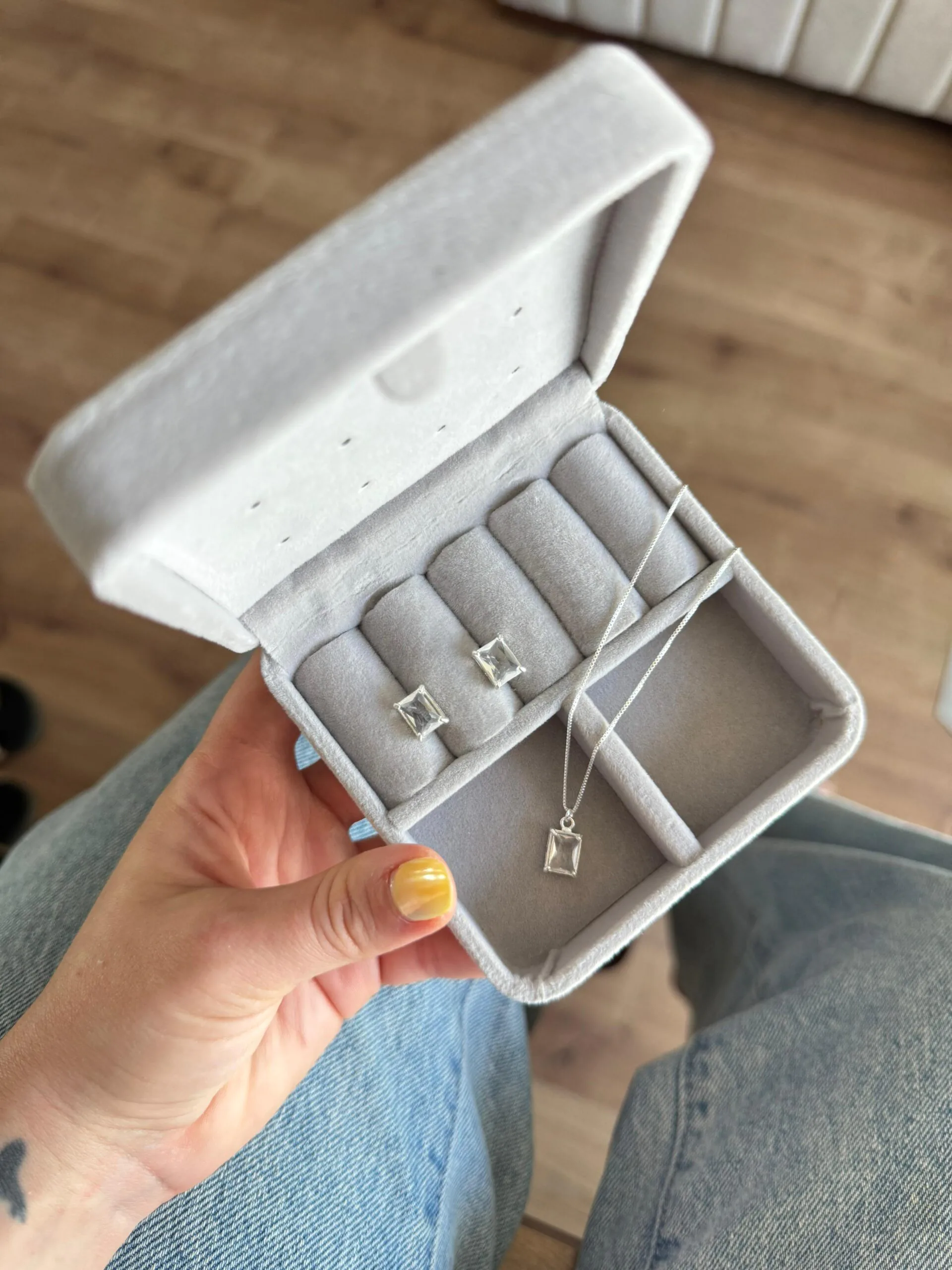 Conjunto Em Zircônia Quadrada - Imagem 3