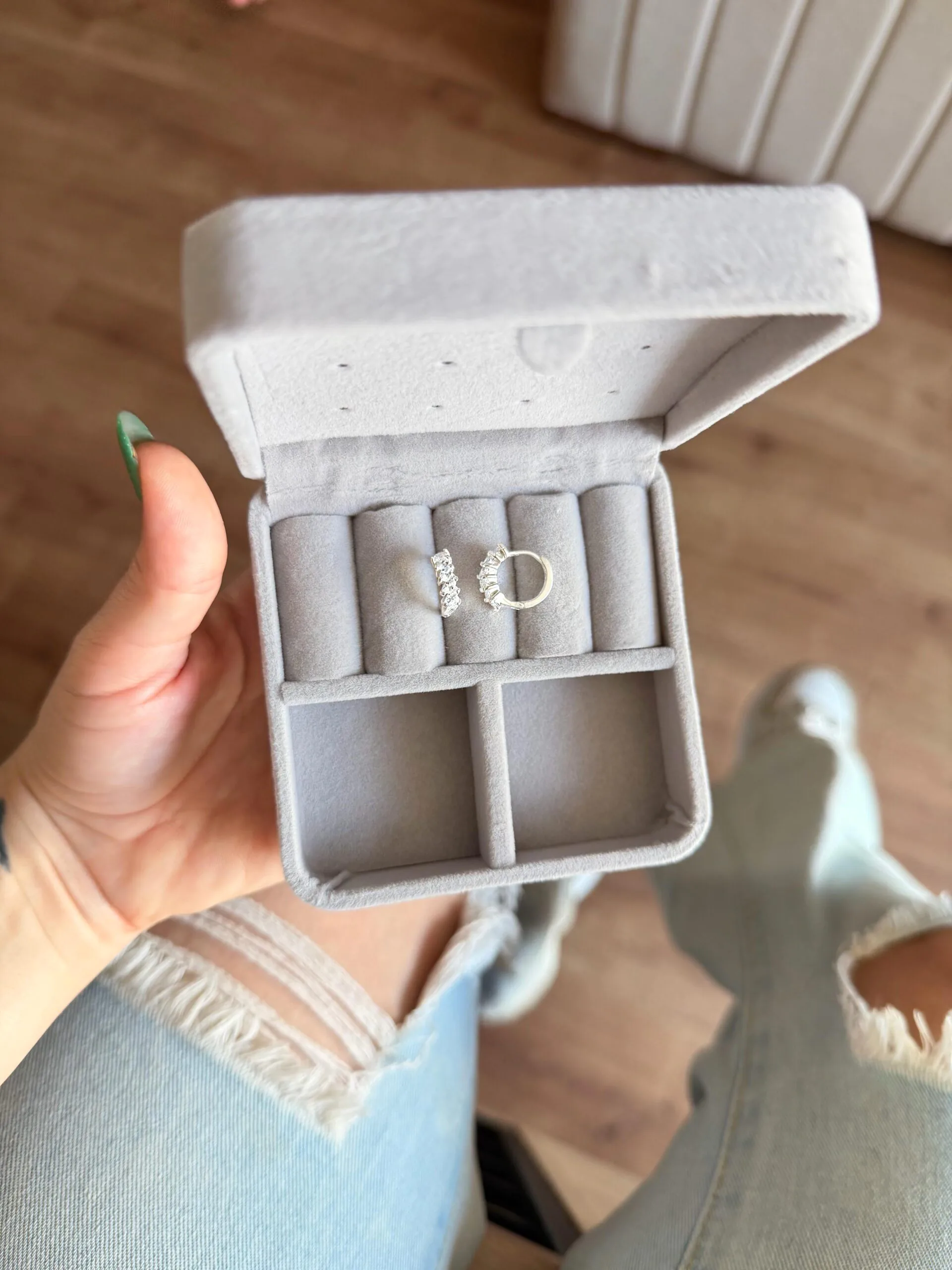 Argola Zircônias Navete - Imagem 2