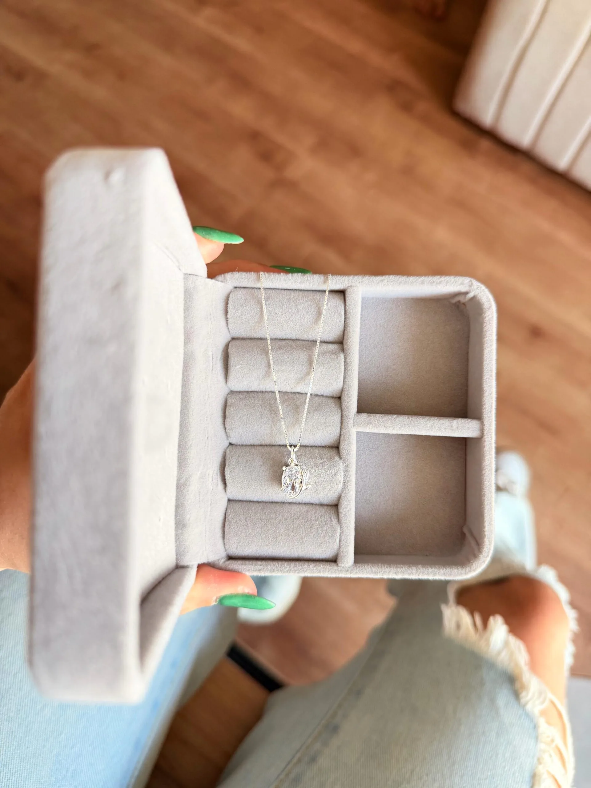 Colar Pingt. Zircônia Cristal - Imagem 2