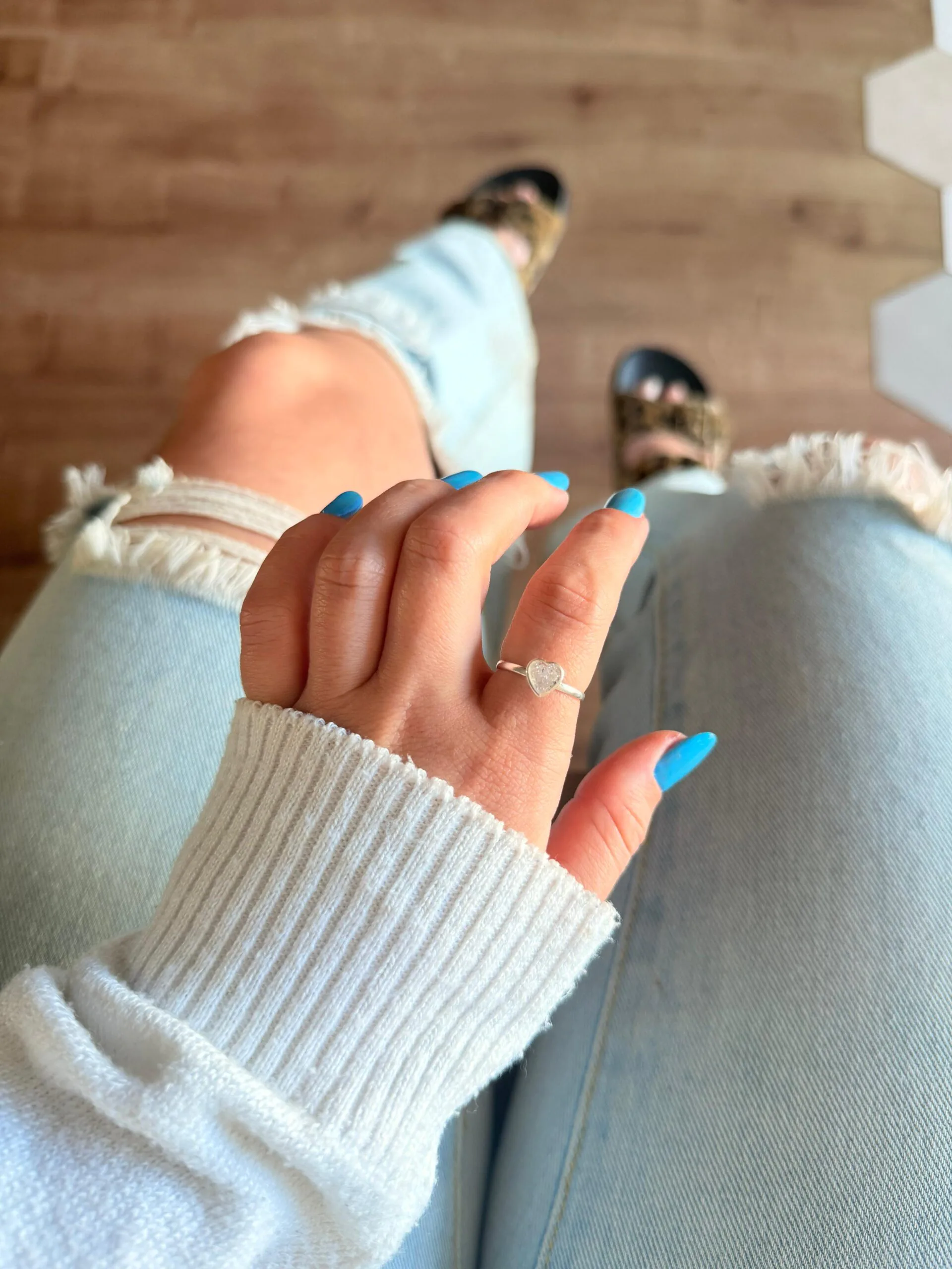 Solitário Coração Cravação Inglesa - Imagem 2