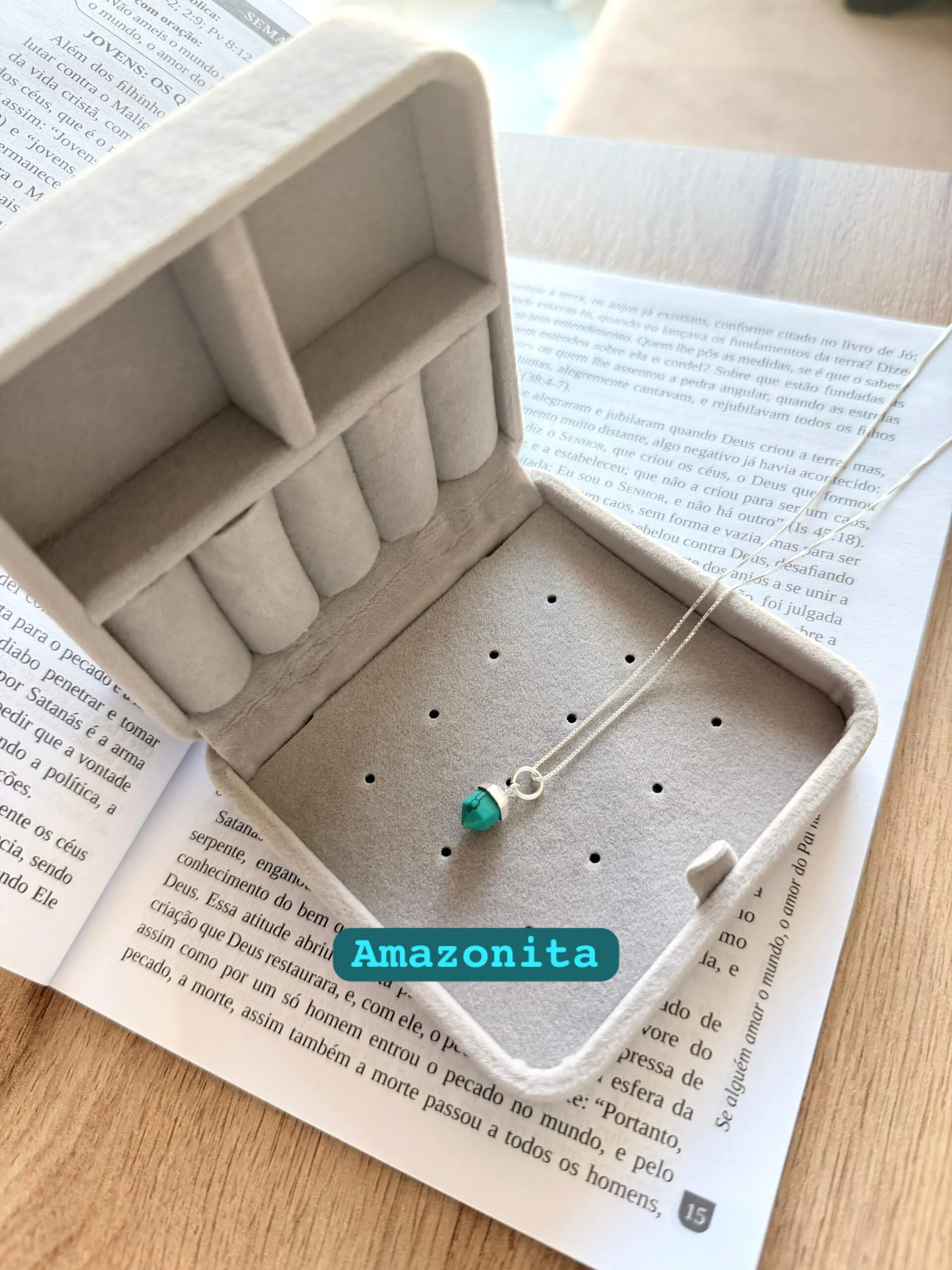 Colar Pingt. Pedra Natural (P) - Imagem 4