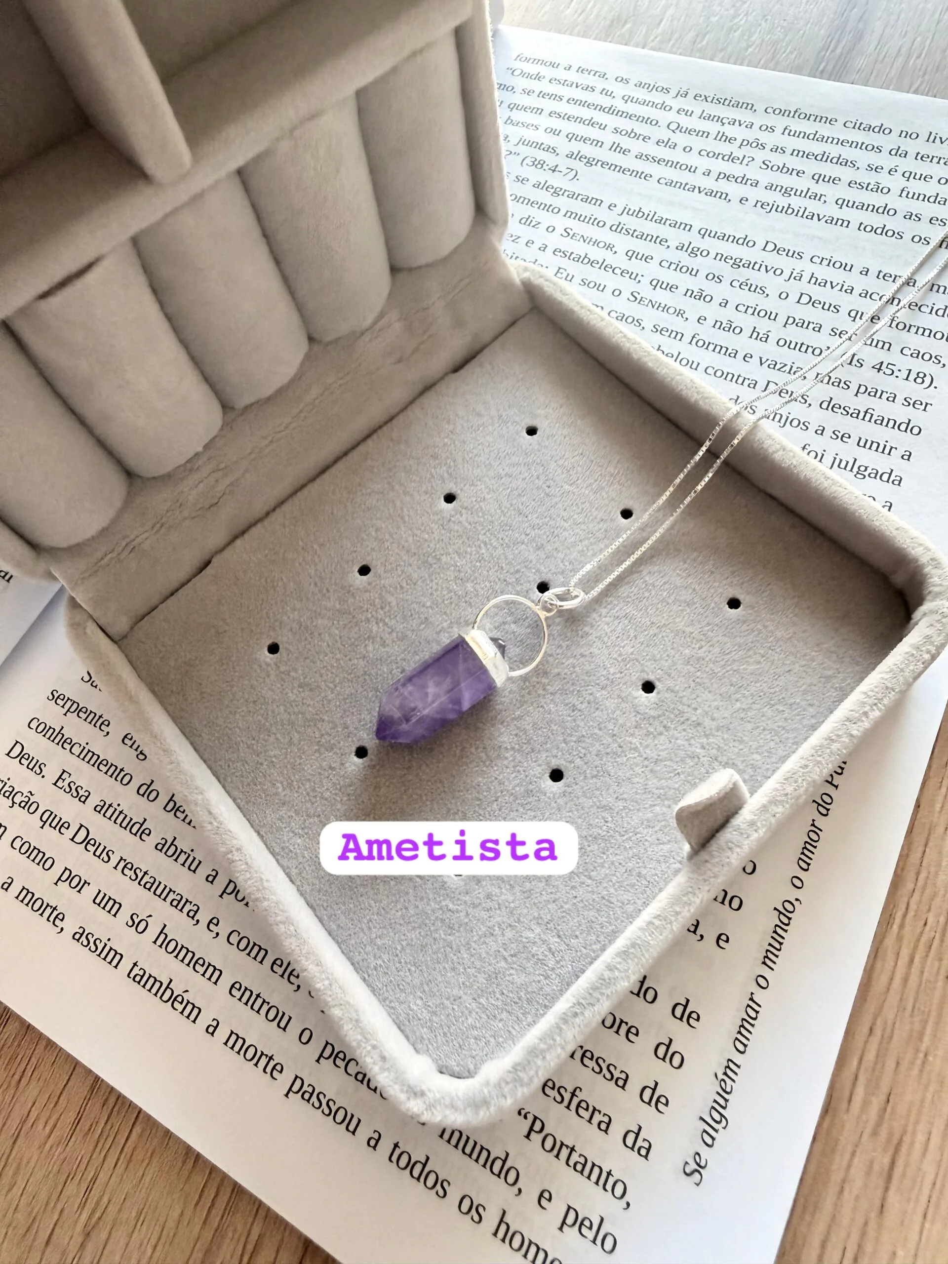 Colar Pingt. Pedra Natural (M) - Imagem 2