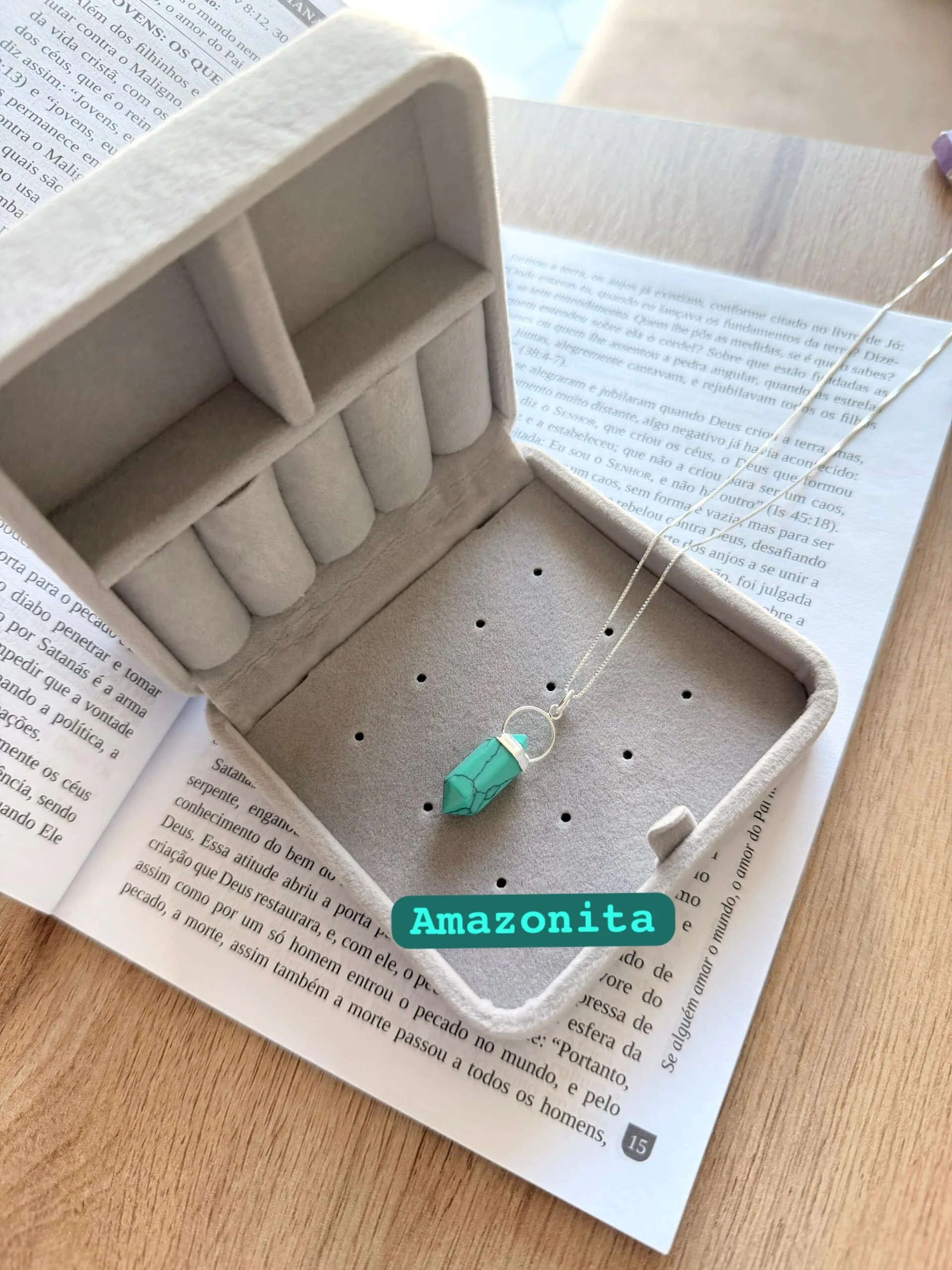 Colar Pingt. Pedra Natural (M) - Imagem 3