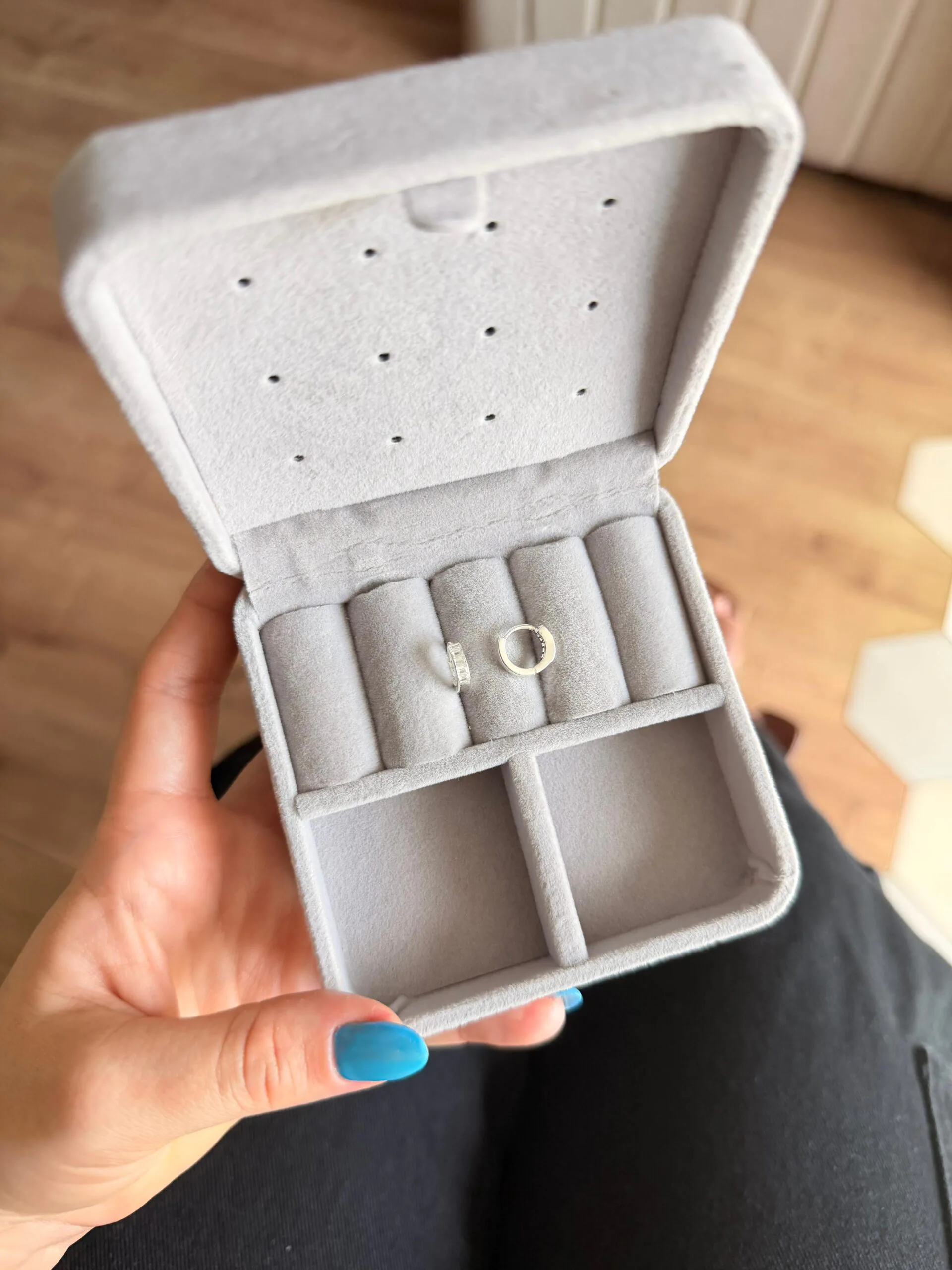 Argolinha Click Zircônia Retangular - Imagem 2