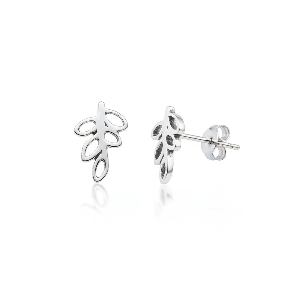 Brinco Ramo C/ Detalhes Em Prata Envelhecida