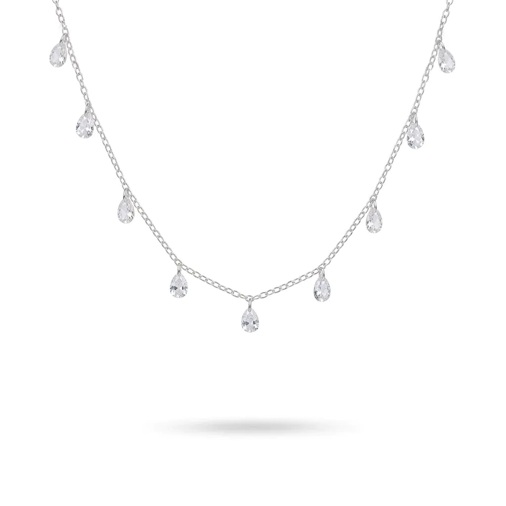 Choker Gotas Em Zircônias Brancas
