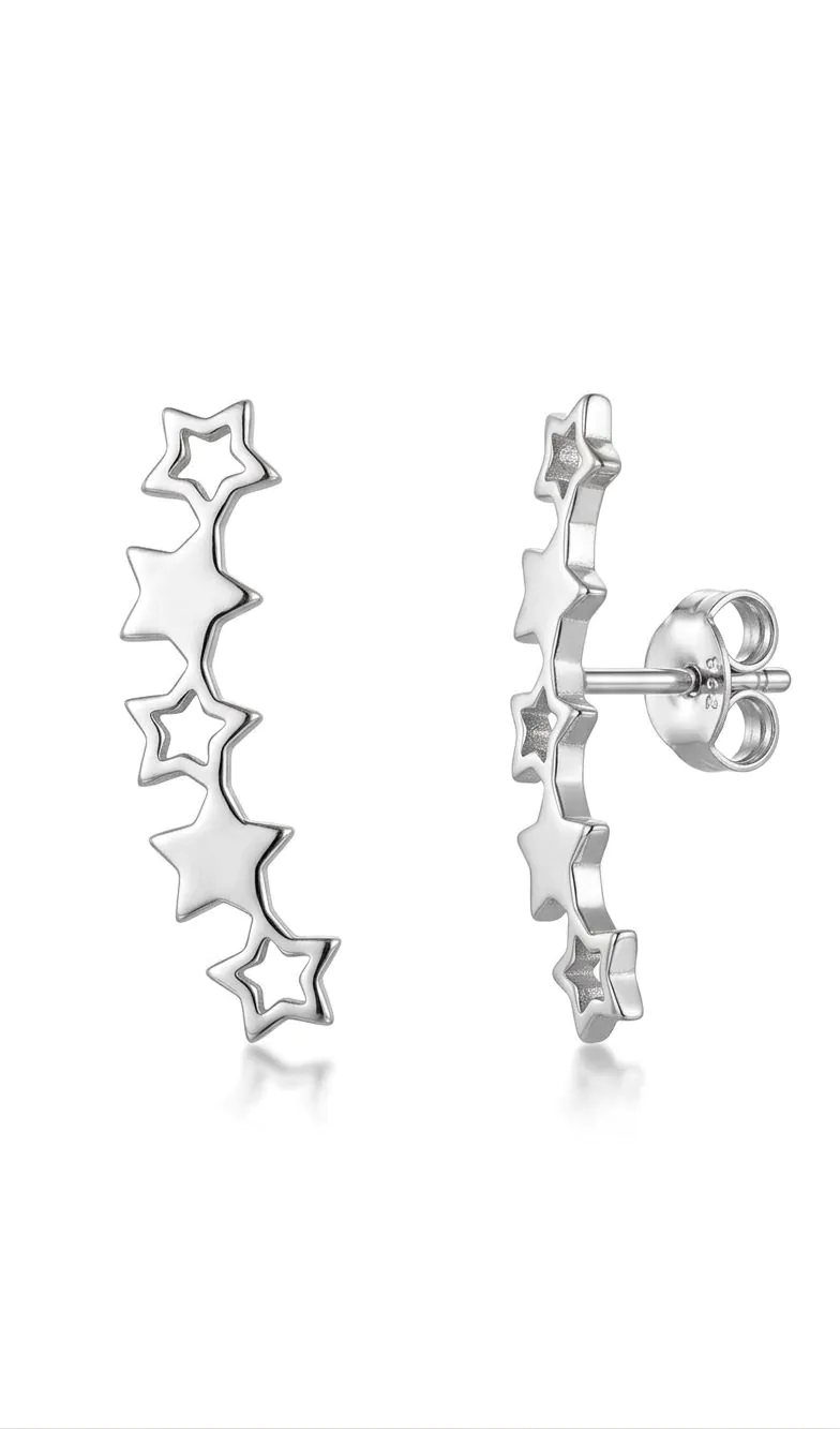 Ear Cuff Estrelas Intercaladas