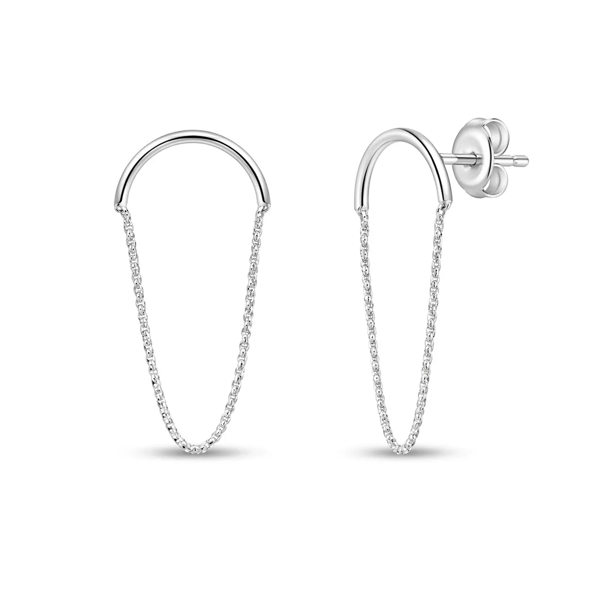 Brinco Meio Círculo C/ Corrente