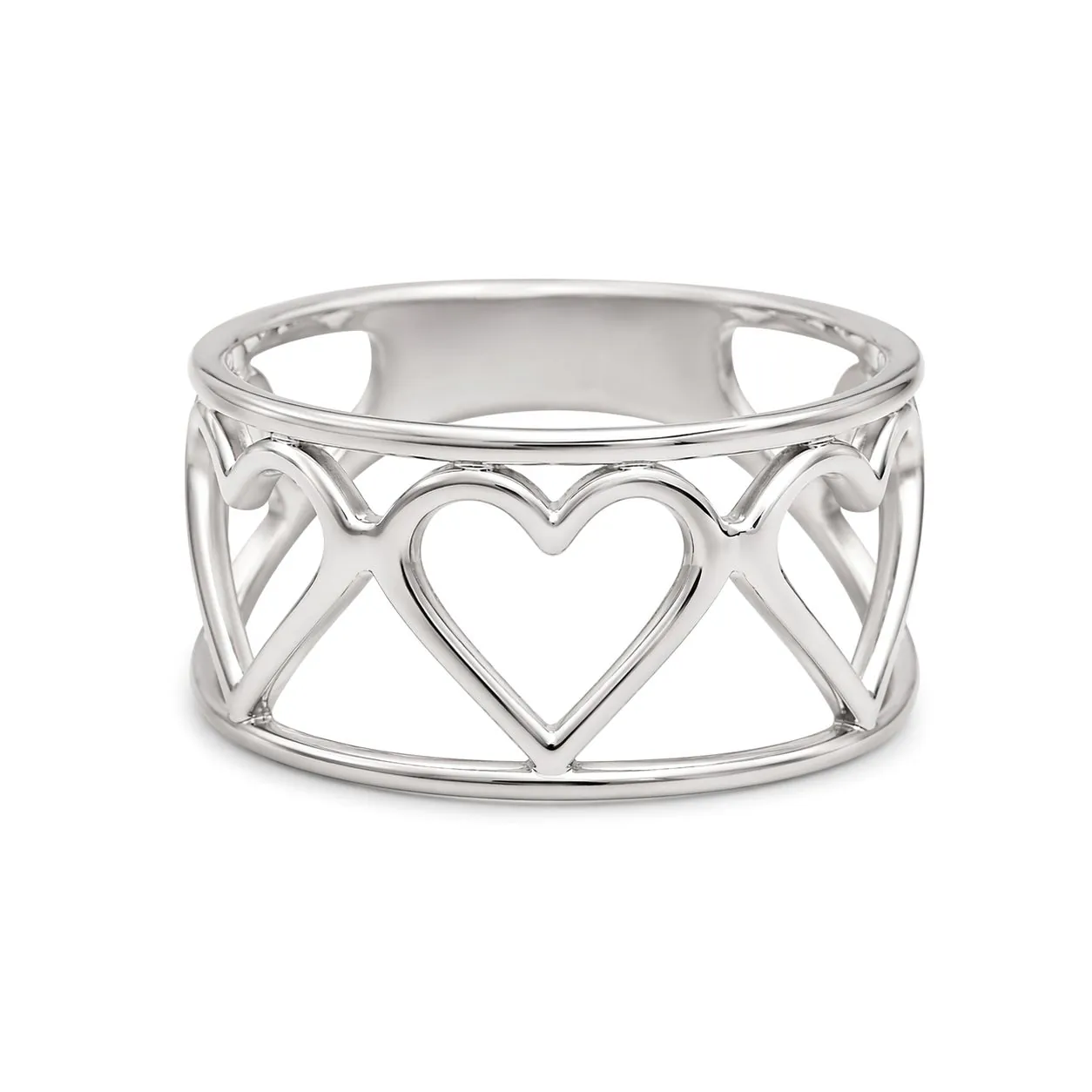 Anel Corações Vazados