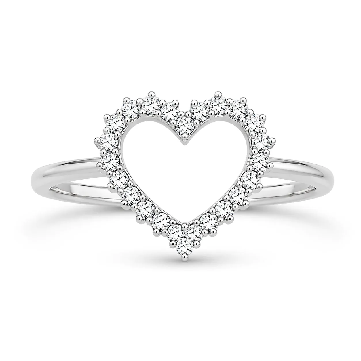 Anel Coração Todo Cravej.