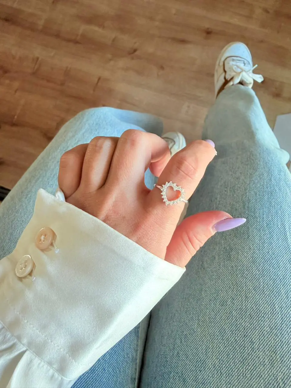 Anel Coração Todo Cravej. - Imagem 2