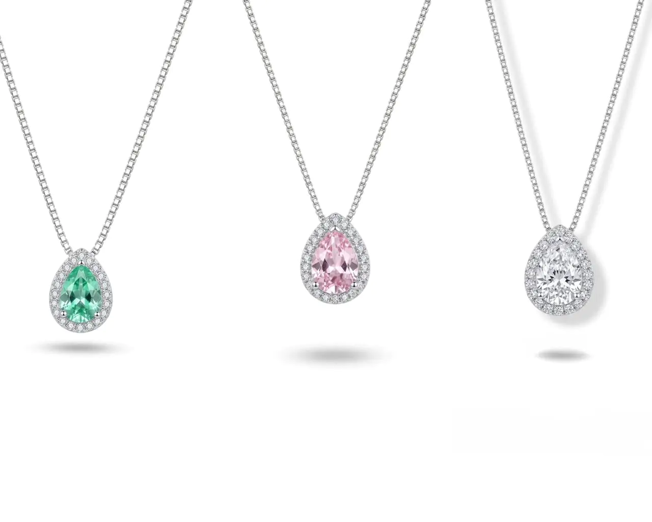 Colar Gota Zircônia Cravej.