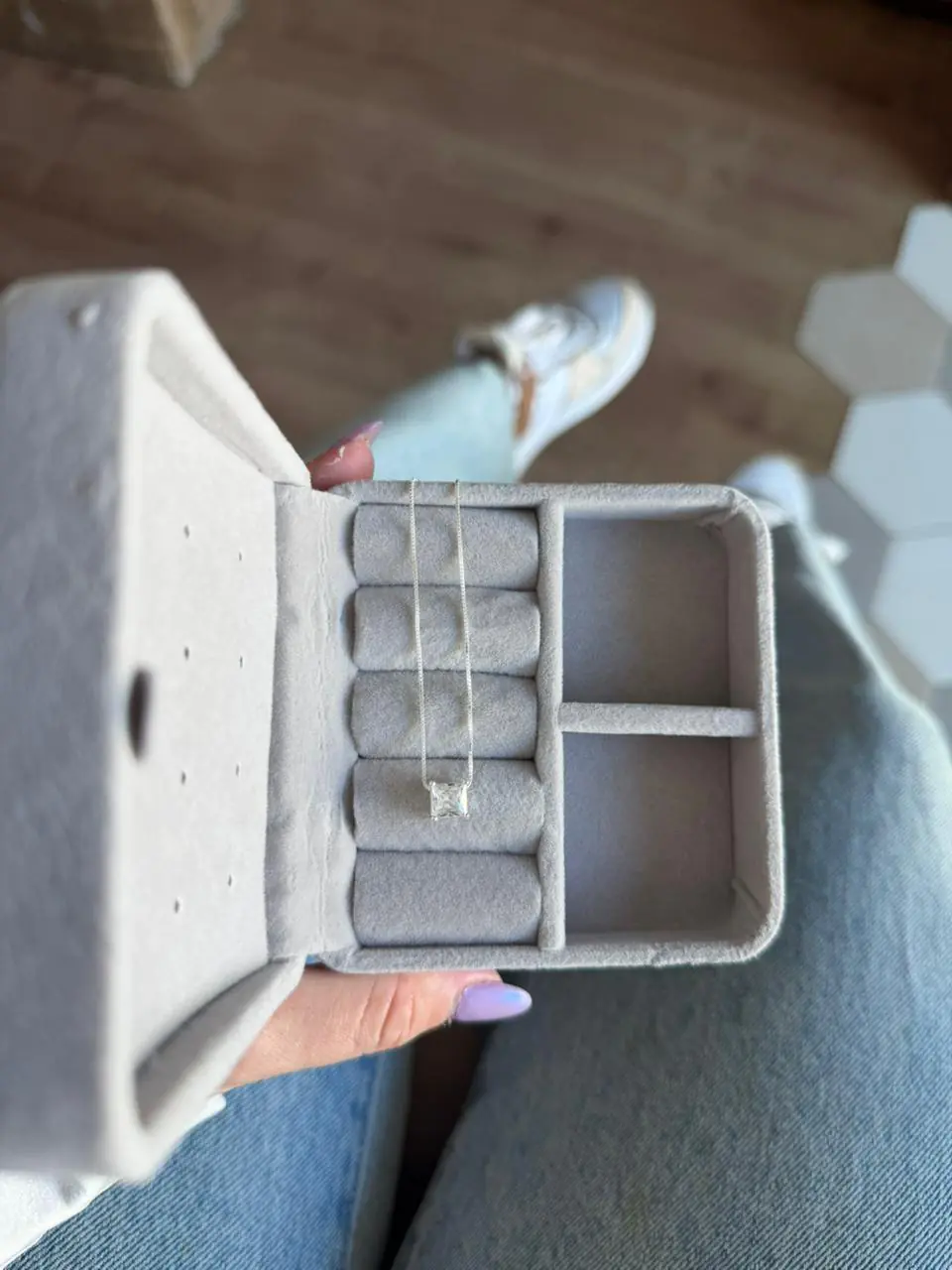 Colar Zircônia Quadrada - Imagem 3