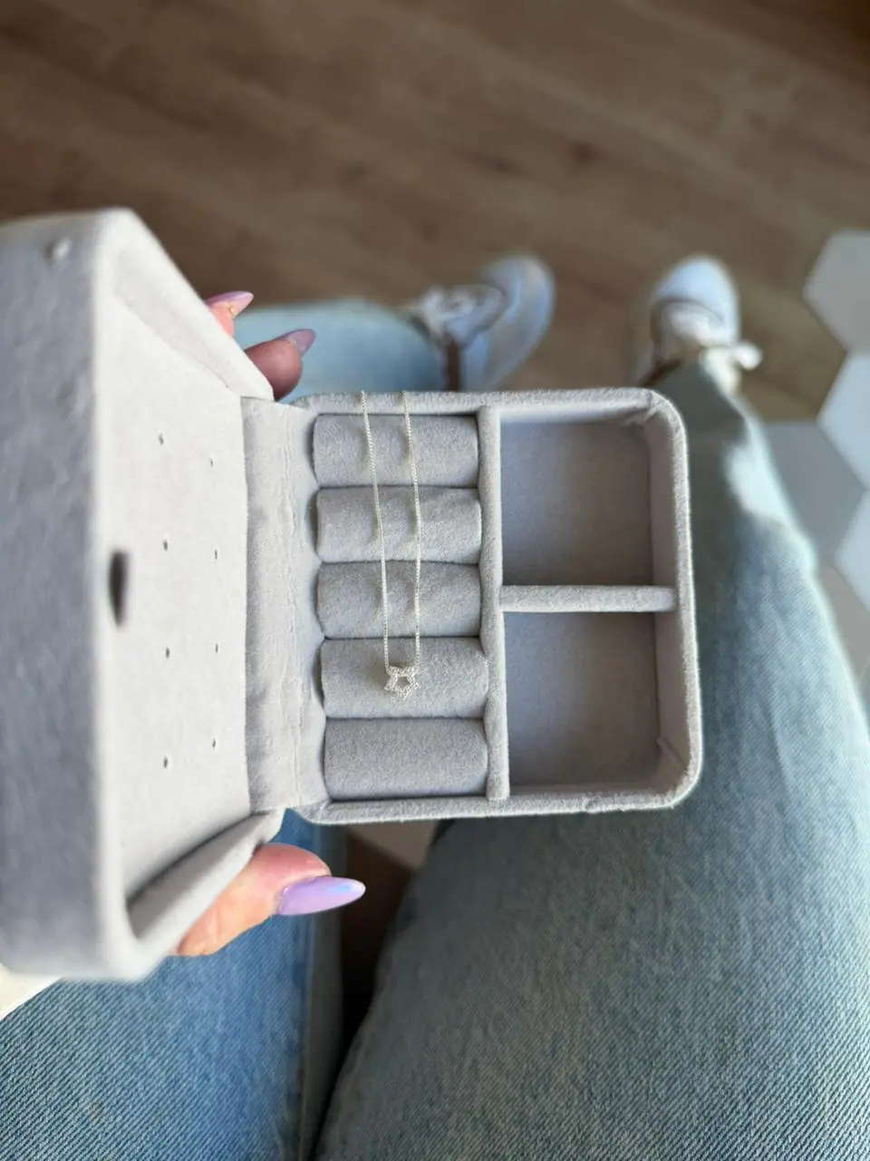 Colar Pingt. Estrela Cravej. - Imagem 2