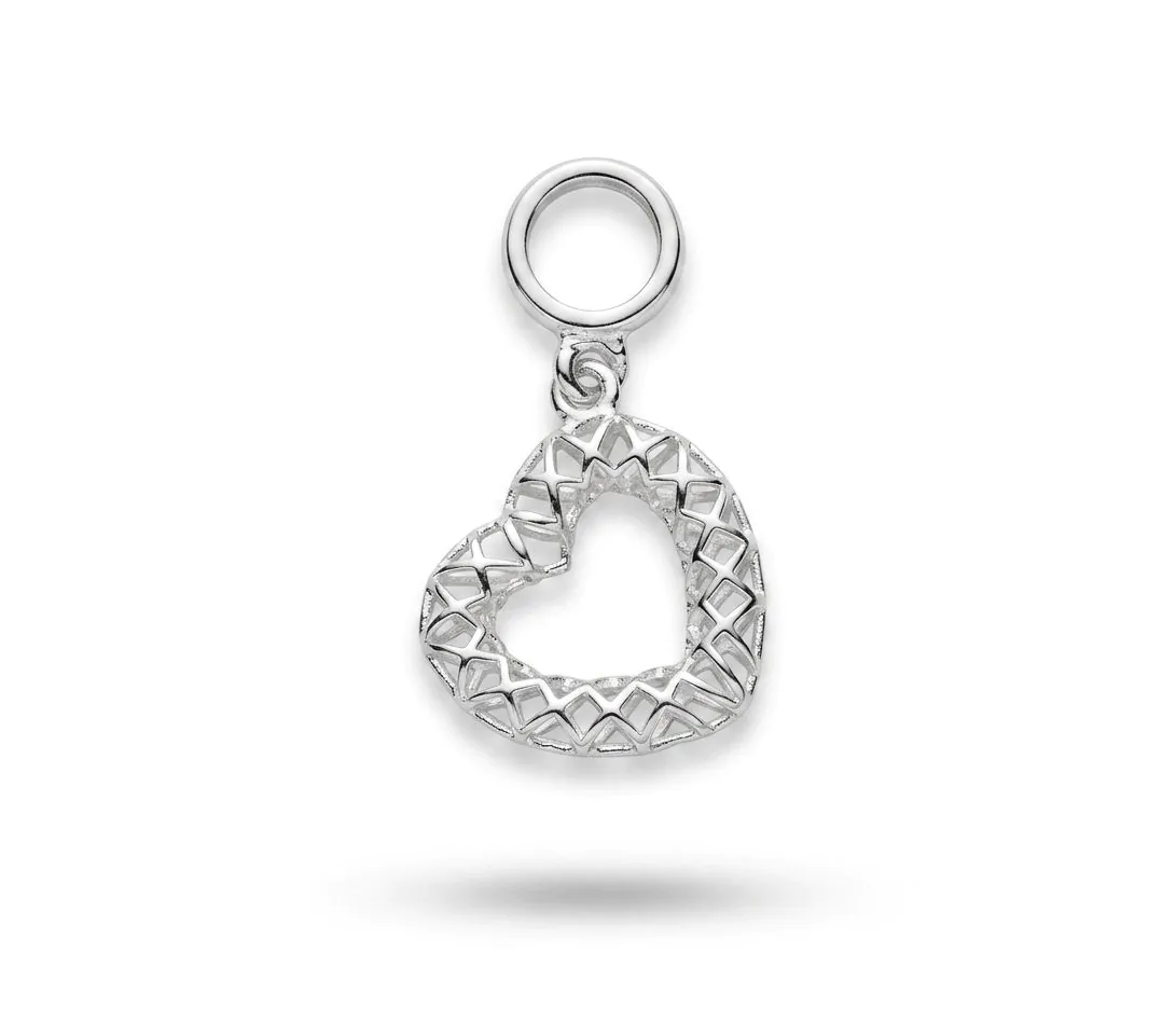 Berloque Coração Todo Detalhado