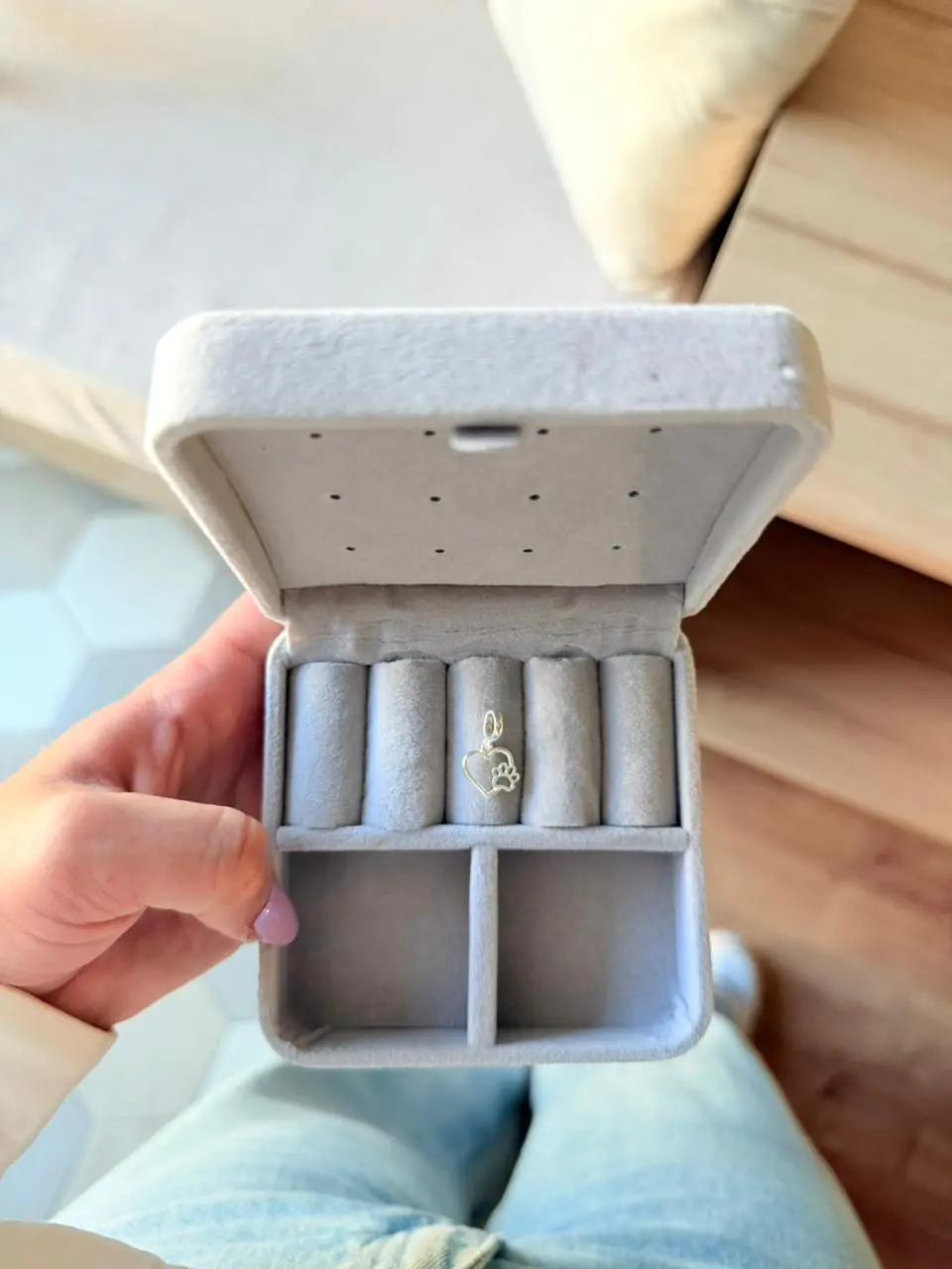 Berloque Coração C/ Patinha - Imagem 2