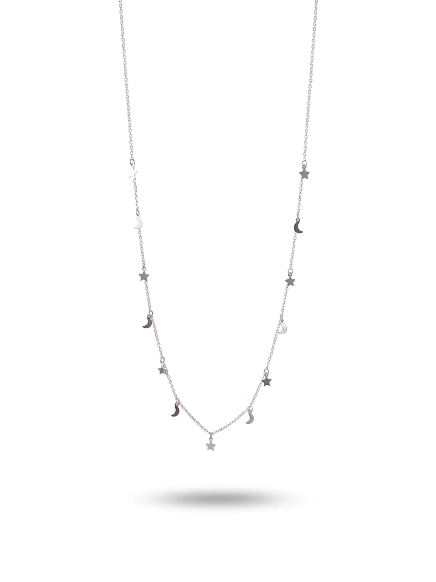 Colar Luazinha + Estrelinha (60cm)