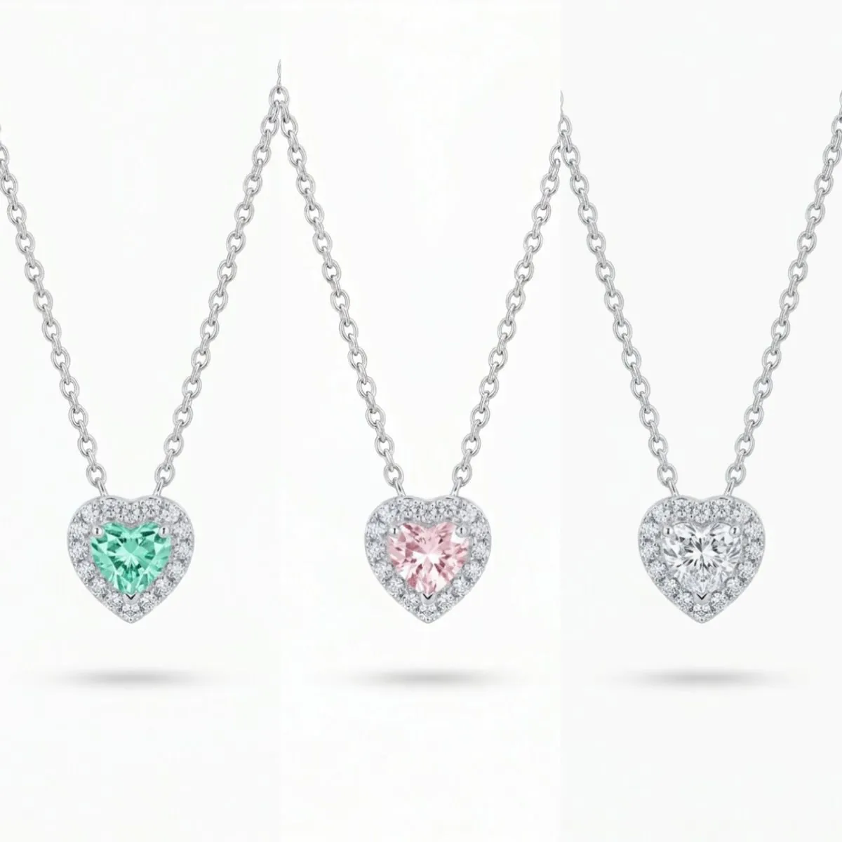 Color Pingt. Coração Todo Cravej. C/ Zircônia