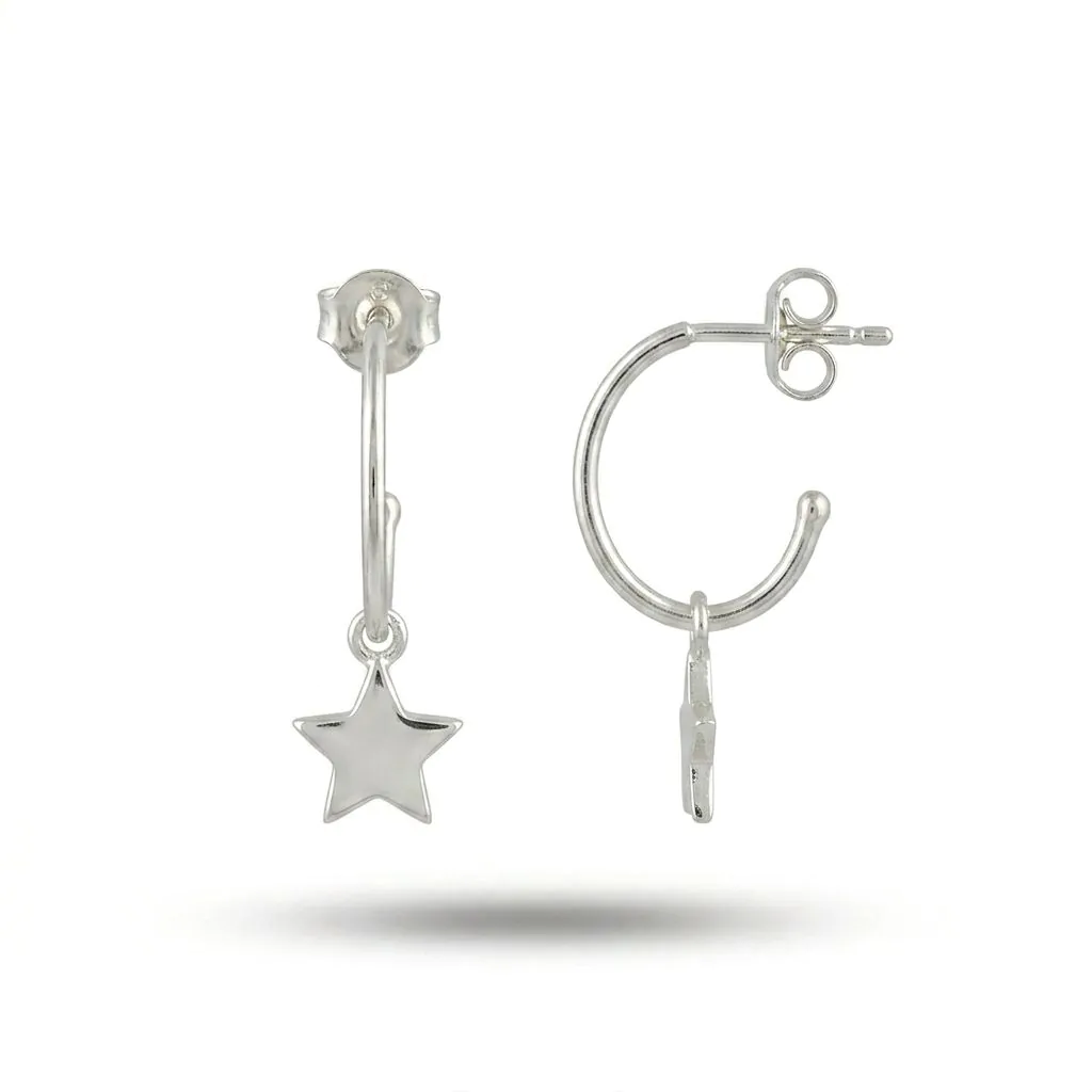 Brinco Estrela Cheia Pendurada