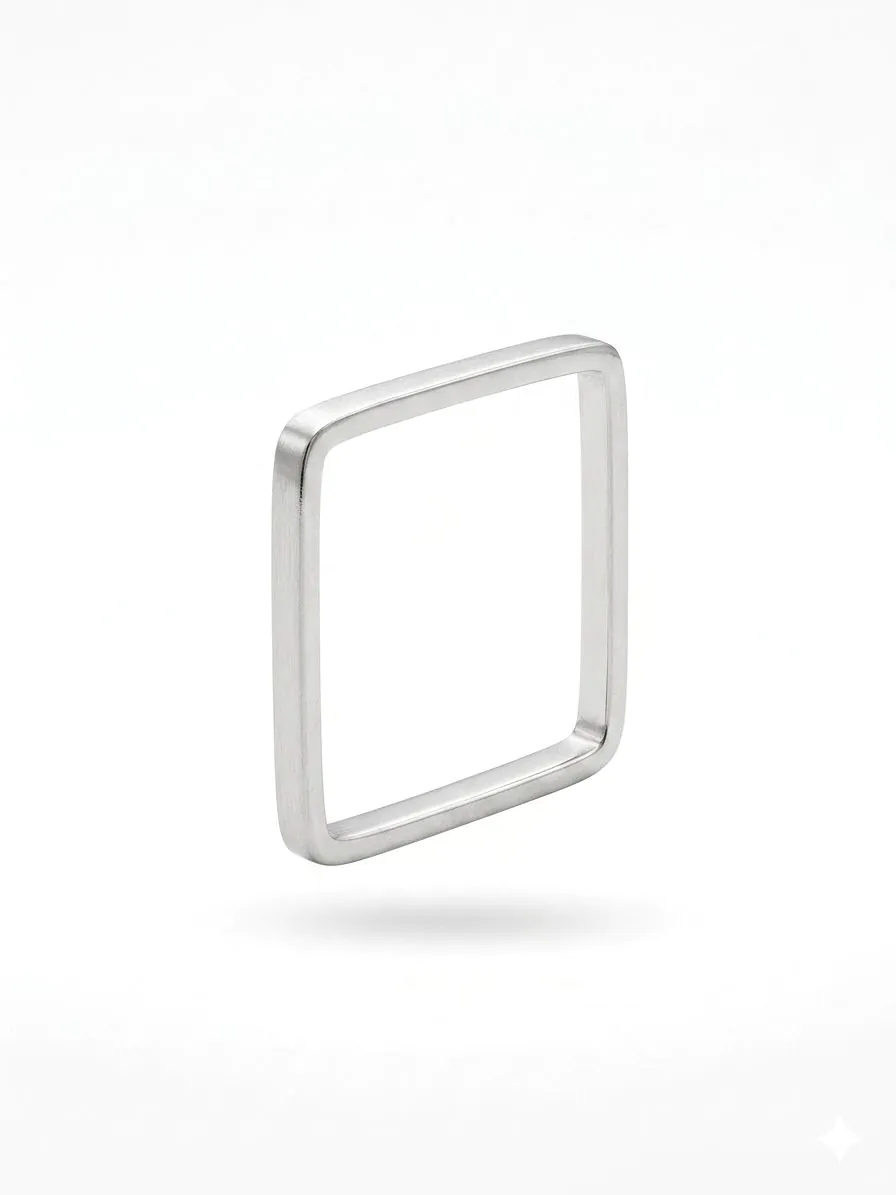 Anel Quadrado Liso