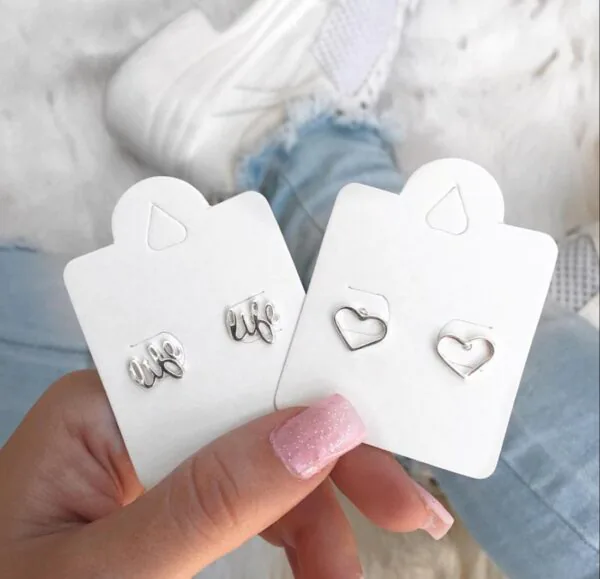 Brinco Coração Vazado - Imagem 2