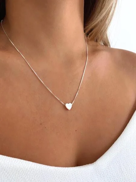 Colar Coração Madrepérola - Imagem 3