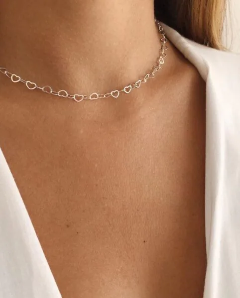 Choker Corações Vazados - Imagem 2